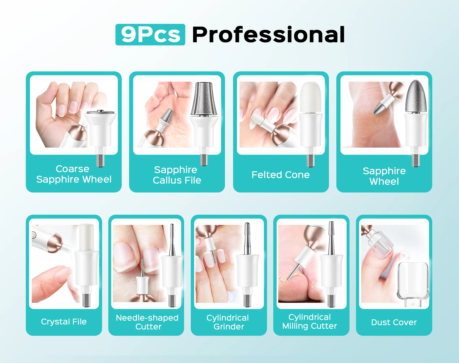 COSLUS C30 (END03) 5 IN 1 Electric Manicure and Pedicure Kit - Image 6