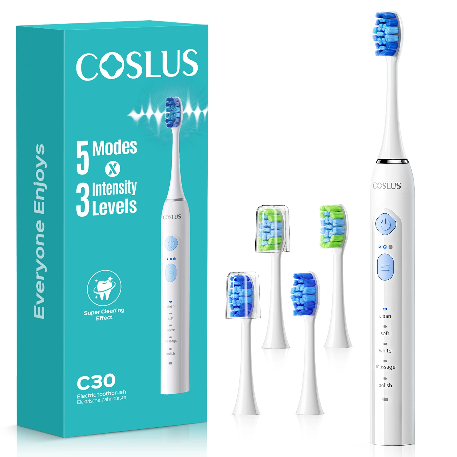 COSLUS C30 Sonic Electric Toothbrush for Adults - Image 13