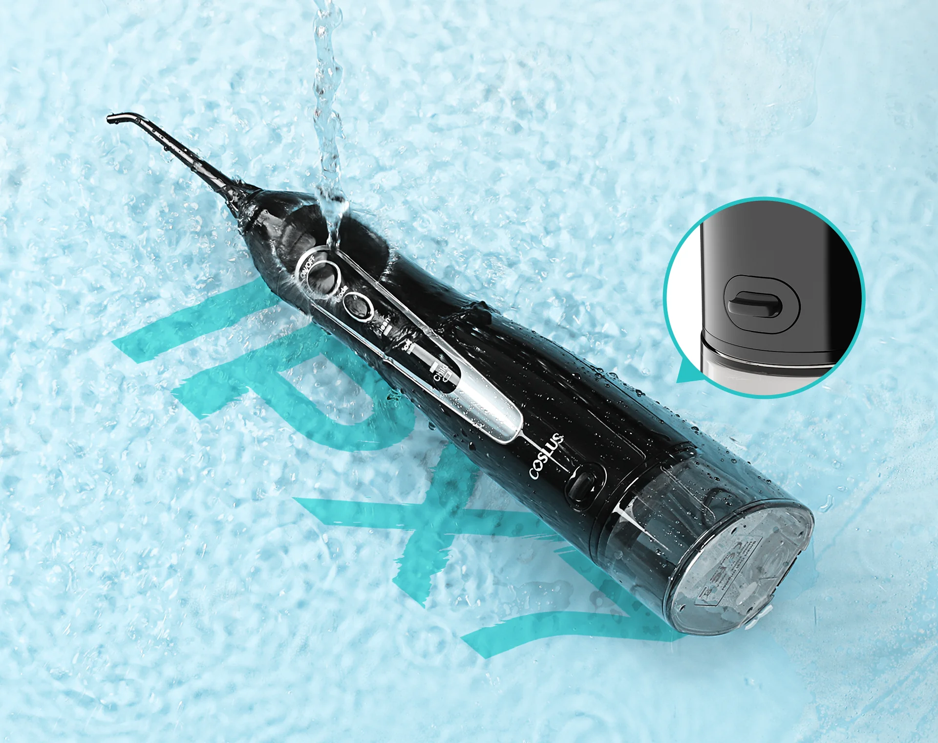 COSLUS C20 (F5020E) Water Flosser 300ML for Teeth Cleaning - Image 5