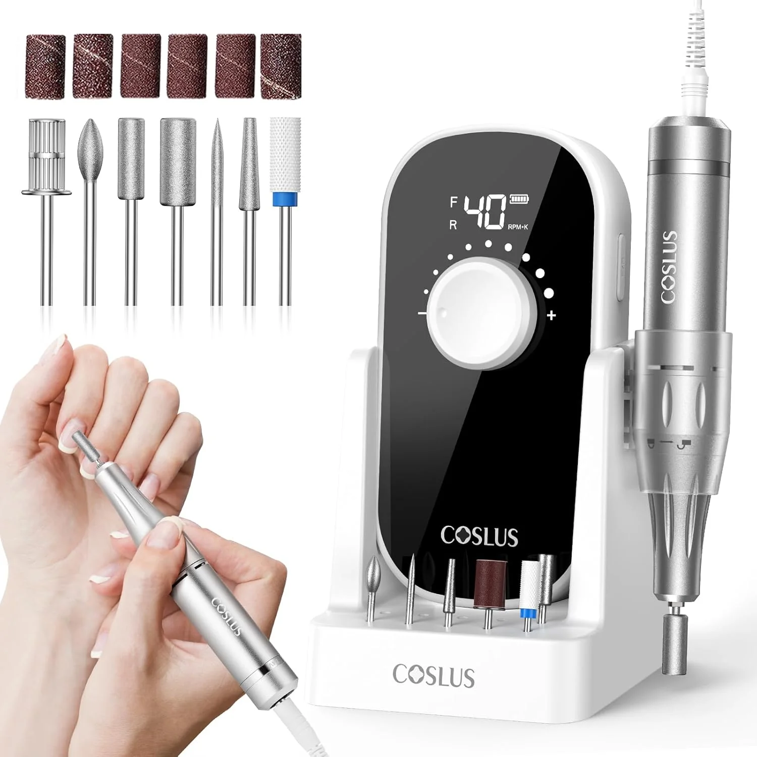 COSLUS (E51) Rechargeable Electric Nail Drill - Image 3