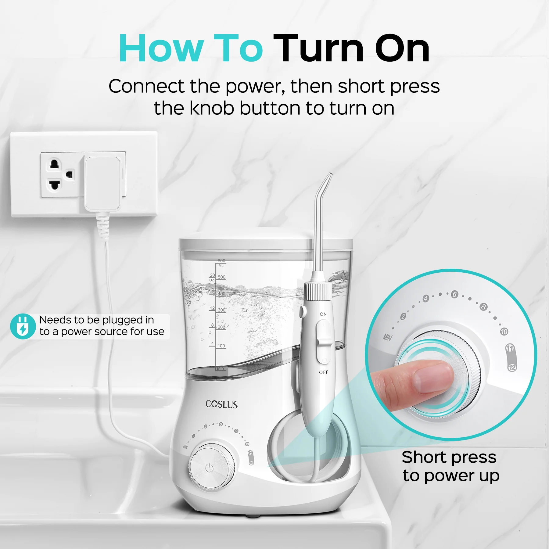 COSLUS E1 600ML oral-irrigator - Image 4